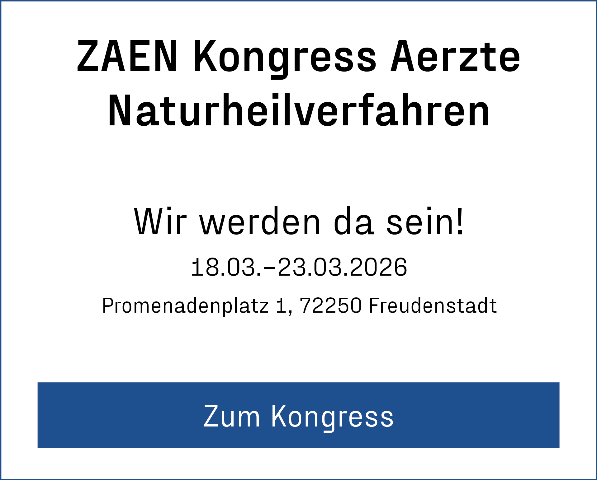 Ceres – ZAEN Kongress Ärzte für Naturheilverfahren 2026